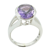 Penelope Purple Solitaire Ring Sterling Silver Gemstone Amethyst Purple